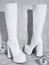 Botas altas de mujer de plataforma doble