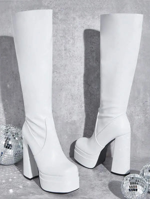 Botas altas de mujer de plataforma doble
