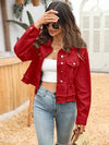 Chaqueta de mezclilla casual de mujer