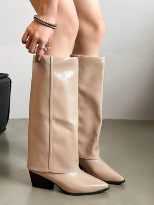 Botas largas hasta la rodilla con puntera puntiaguda