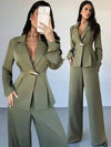 Blazer de manga larga con pantalones