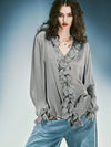 Blusa de mujer con cuello en V