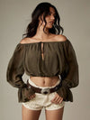 Blusa campesina de hombros descubiertos
