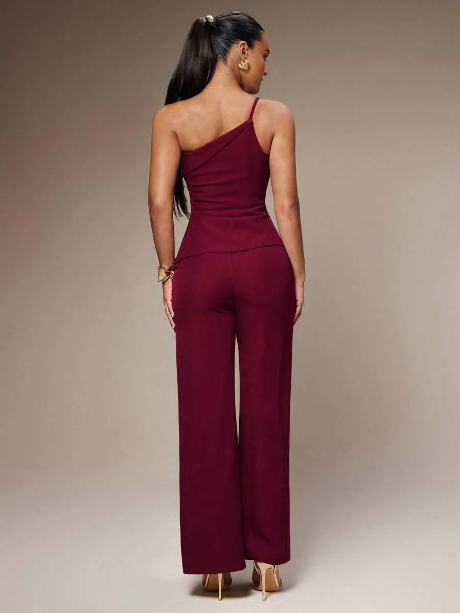 Conjunto de traje de mujer con tirantes finos a la moda