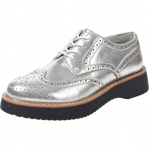 Oxford Shoes For Women Round Toe Wingtips Brogues