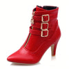 Botines para mujer rojos