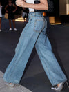 Pantalones vaqueros rectos con tachuelas