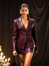 Conjunto de traje de negocios de unicolor para mujer