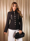 Chaqueta de mujer de cuello de chal