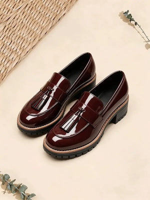 Mocasines de tacón medio para mujer