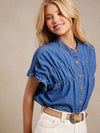 Camisa de manga corta con cuello redondo,
