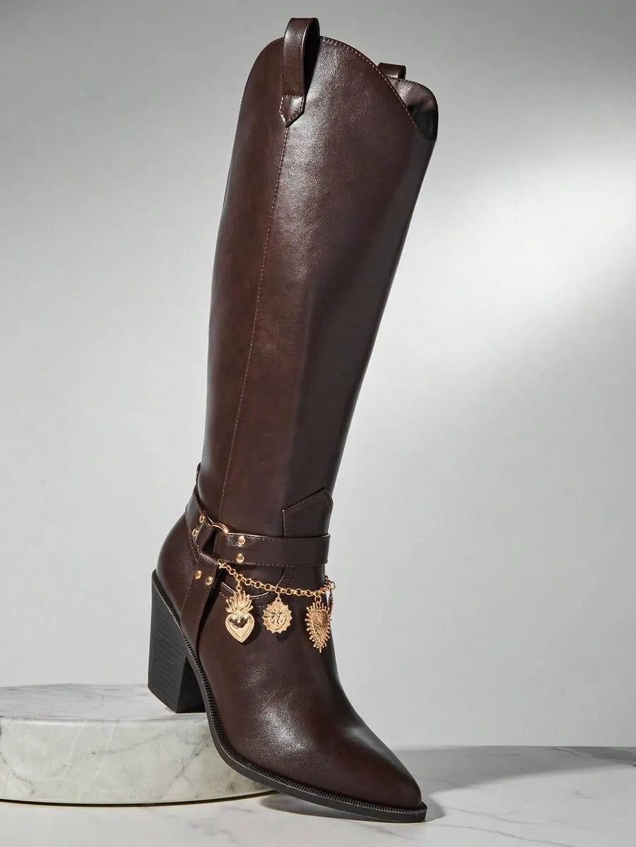 Botas occidentales cómodas con puntera