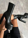 Botas de plataforma góticas de mujer