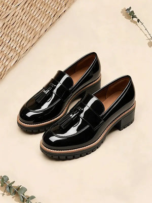 Mocasines de tacón medio para mujer