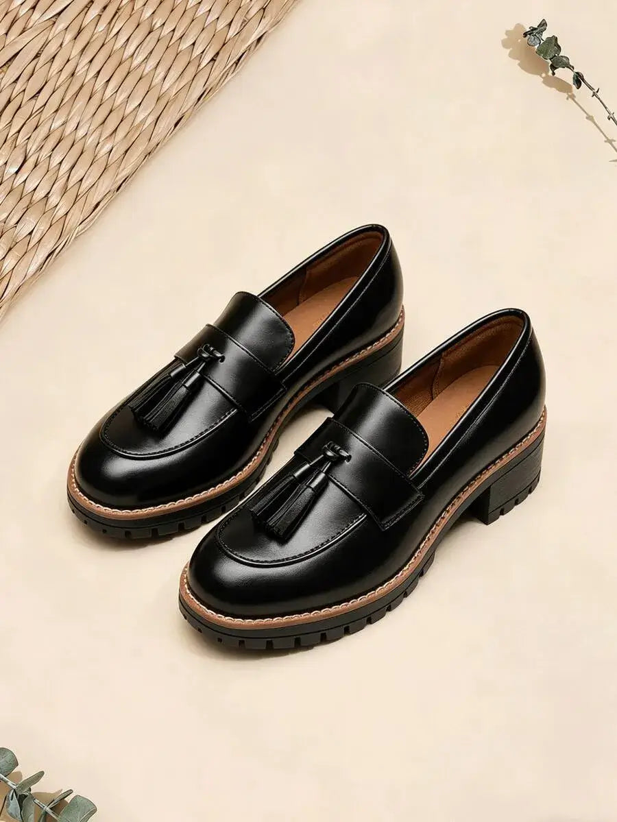 Mocasines de tacón medio para mujer