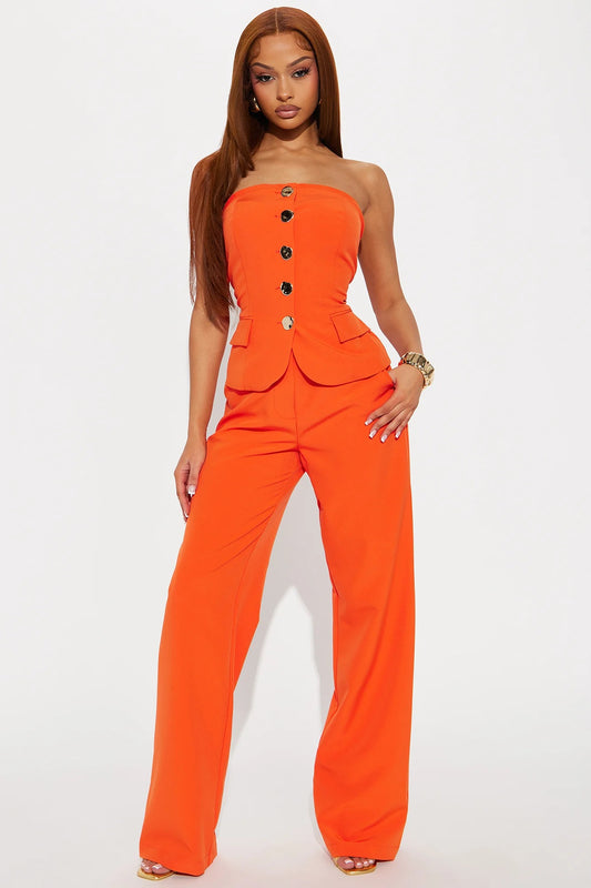 Conjunto top narnaja y panatalones