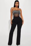 Enterizo strapless perlas