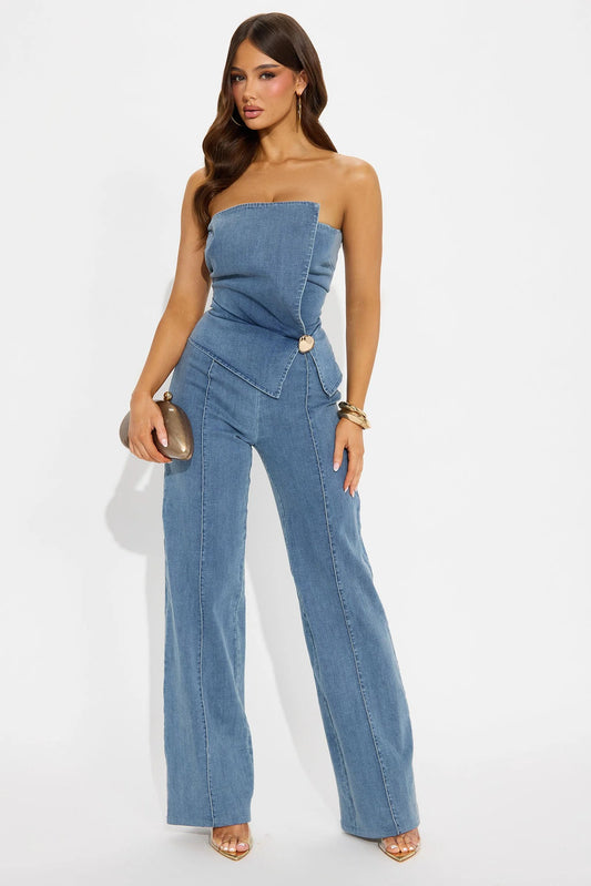 Enterizo Denim detalle botom