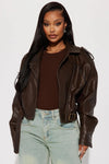 Jacket Check The Deets Faux Leather