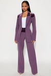 Conjunto blazer y pantalon bicolor