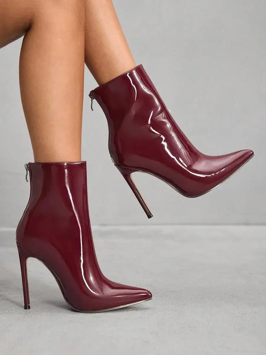 Botas de tacón alto de tobillo con puntera