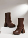 Botines de plataforma con cremallera