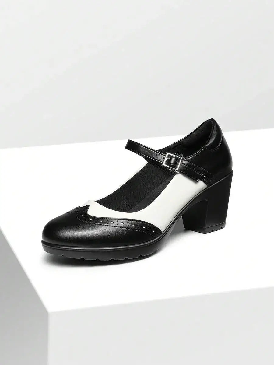 Zapatos mary jane bicolor