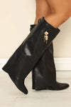 Botas doble capa blanco negro