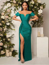 Vestido dama de honor verde esmeralda