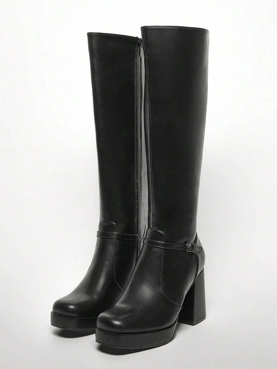 Botas altas hasta la rodilla con tacón