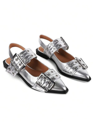 Bailarinas de punta con hebilla ancha