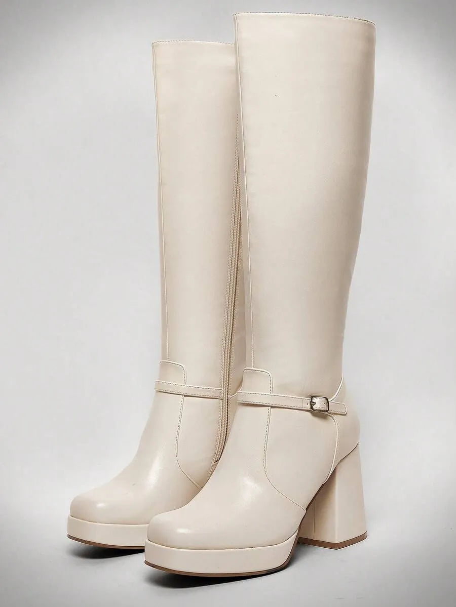 Botas altas hasta la rodilla con tacón