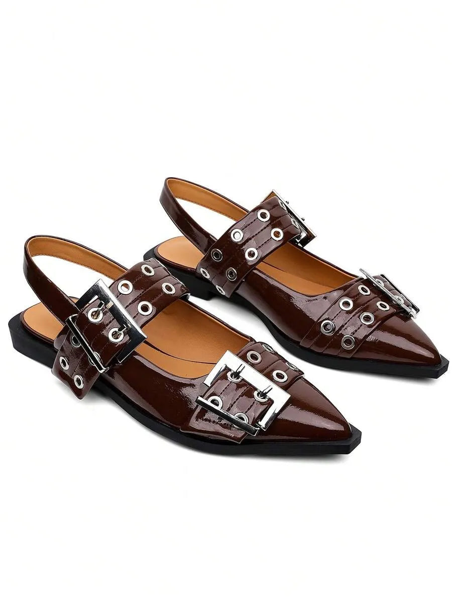 Bailarinas de punta con hebilla ancha