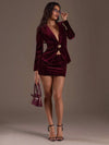 Blazer de traje de estilo vintage con botones metálicos