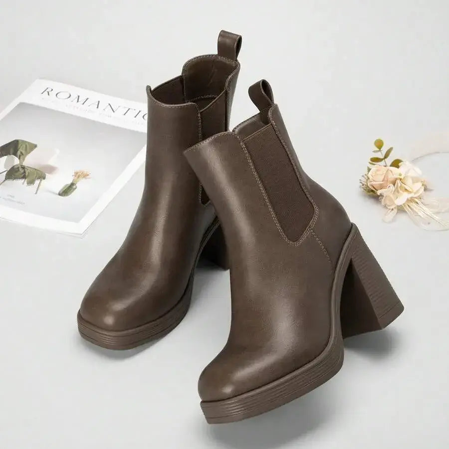 Botines de plataforma de taco grueso
