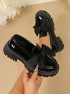Mocasines de punta redonda negro