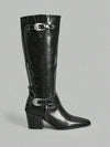Botas vaqueras de caña alta negras
