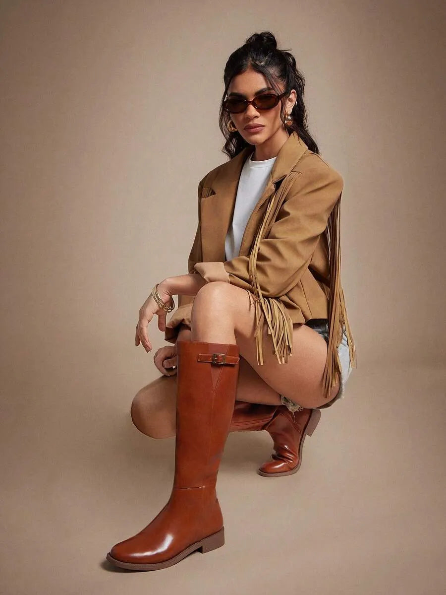 Botas altas hasta la rodilla con suela gruesa