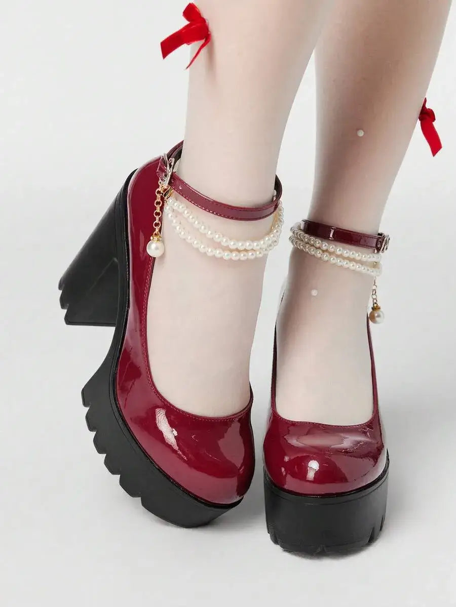 Zapatos de plataforma de tacón alto elegantes