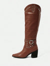 Botas altas cómodas de tacón