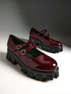 Zapatos con suela gruesa doble hebilla