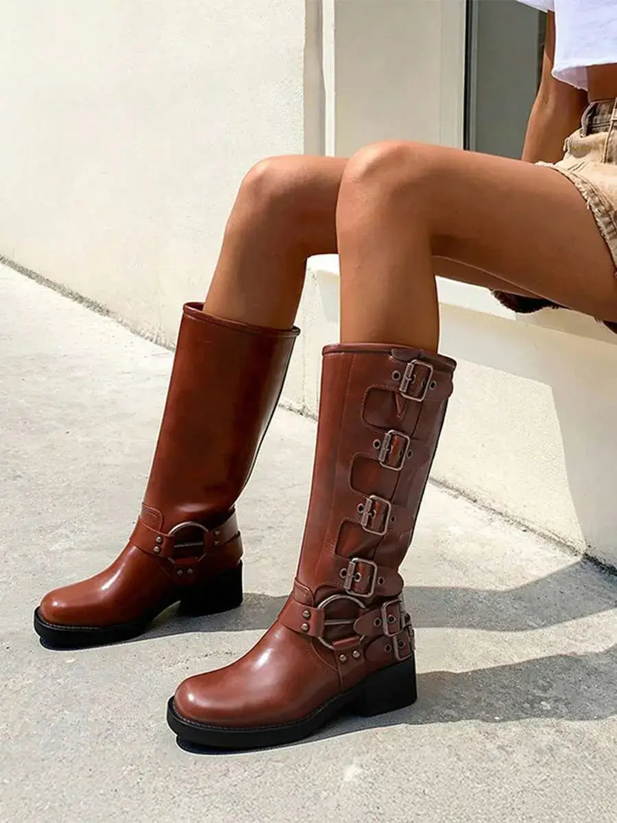 Botas altas hasta la rodilla de mujer