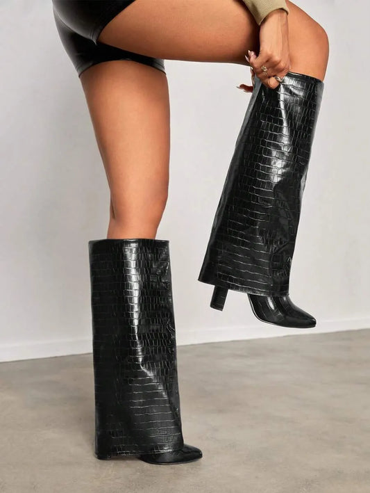 Zapatos de mujer de moda con estampado de cocodrilo