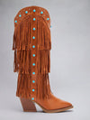 Botas estilo western con flecos