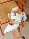 Tacones de plataforma con punta puntiaguda