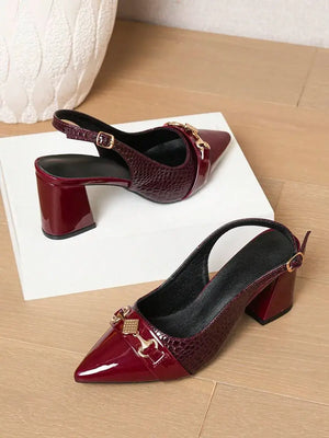 Zapatos tacón alto con espalda abierta