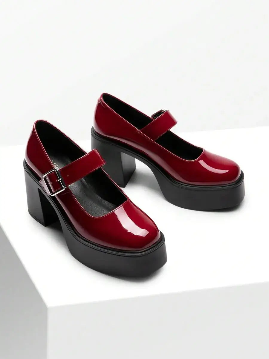Zapatos mary jane plataforma gruesa