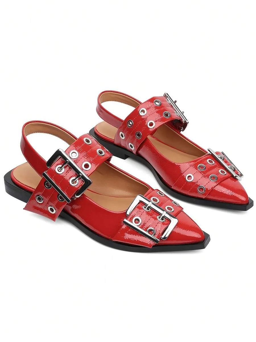 Bailarinas de punta con hebilla ancha