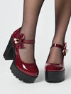 Zapatos con decoraciones de lazo