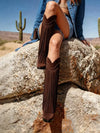 Botas vaqueras de ante con borlas
